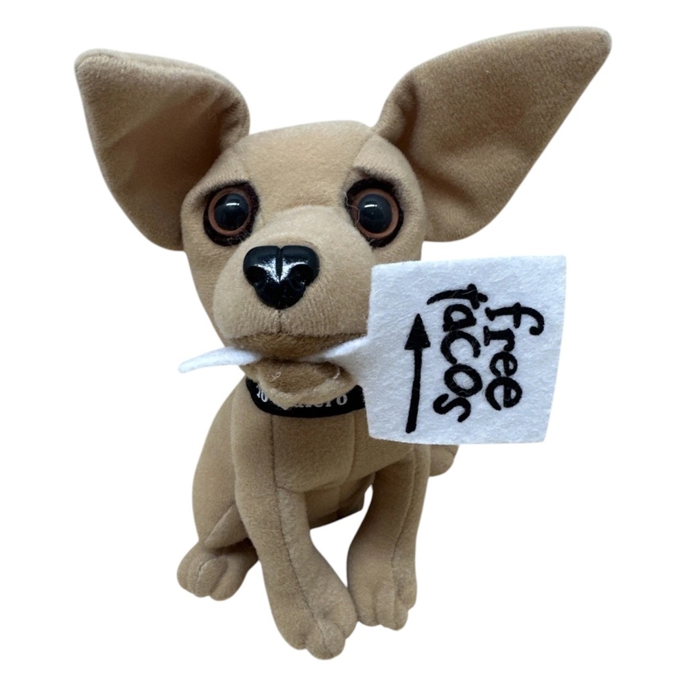 Taco Bell " Here Lizard, Lizard, Lizard" Talking Dog Plush VINTAGE NWT